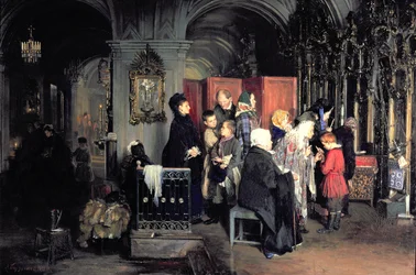 Voor de Biecht, 1877